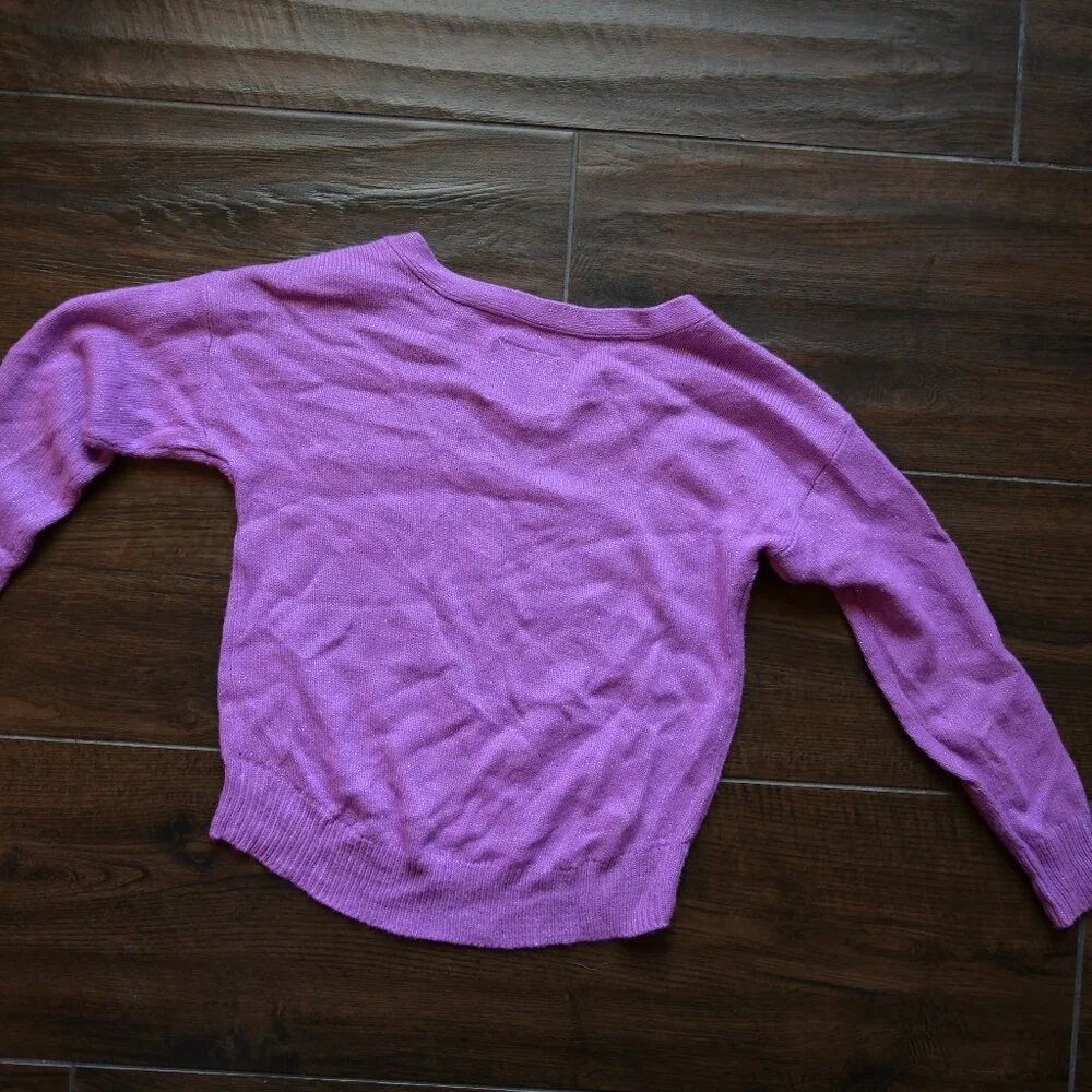 Justice Girl Purple Long Sleeve Sweater with Sequins Size 10